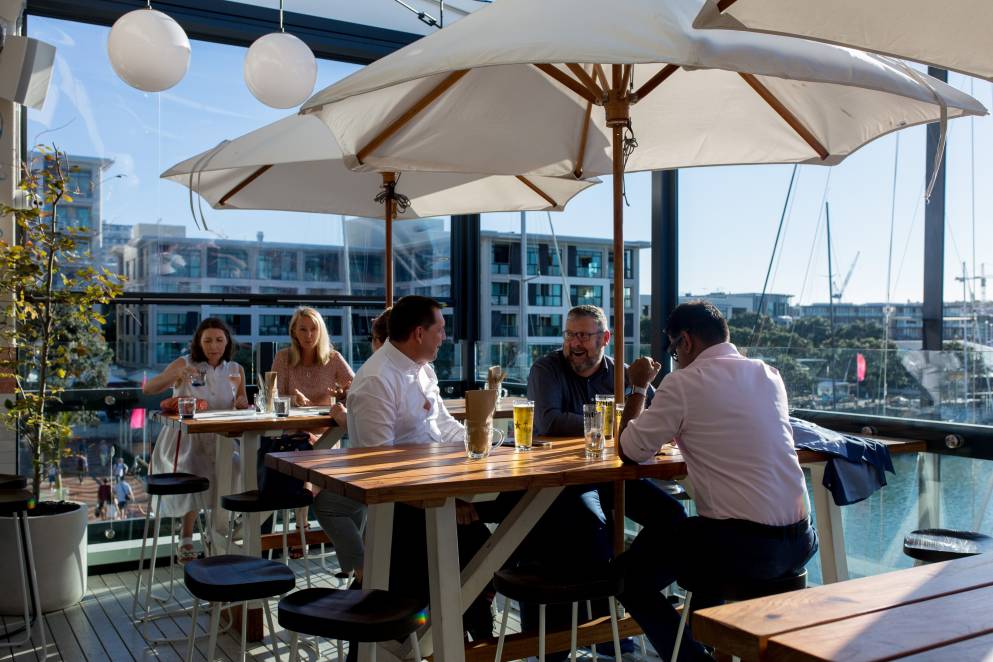 People on rooftop