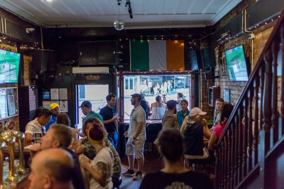 Interior of a bar