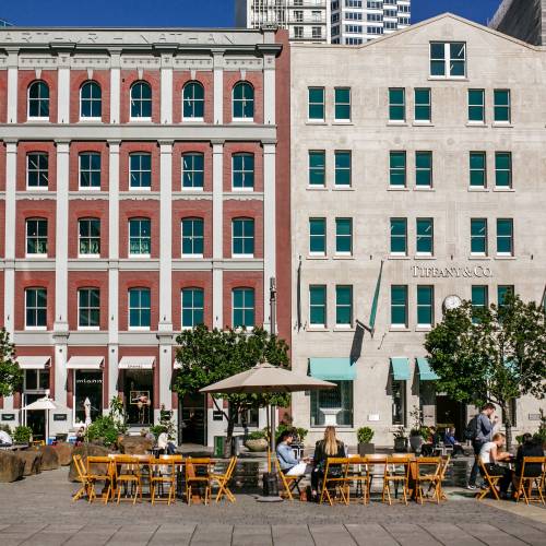 View of Tiffany &amp; Co. from Britomart square area